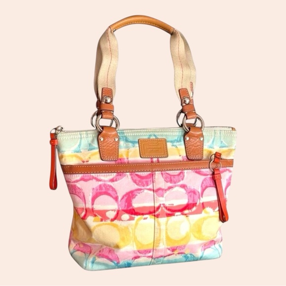 Coach Handbags - COACH 11755 Watercolor Scribble Mini Tote Hamptons Bag Pastel